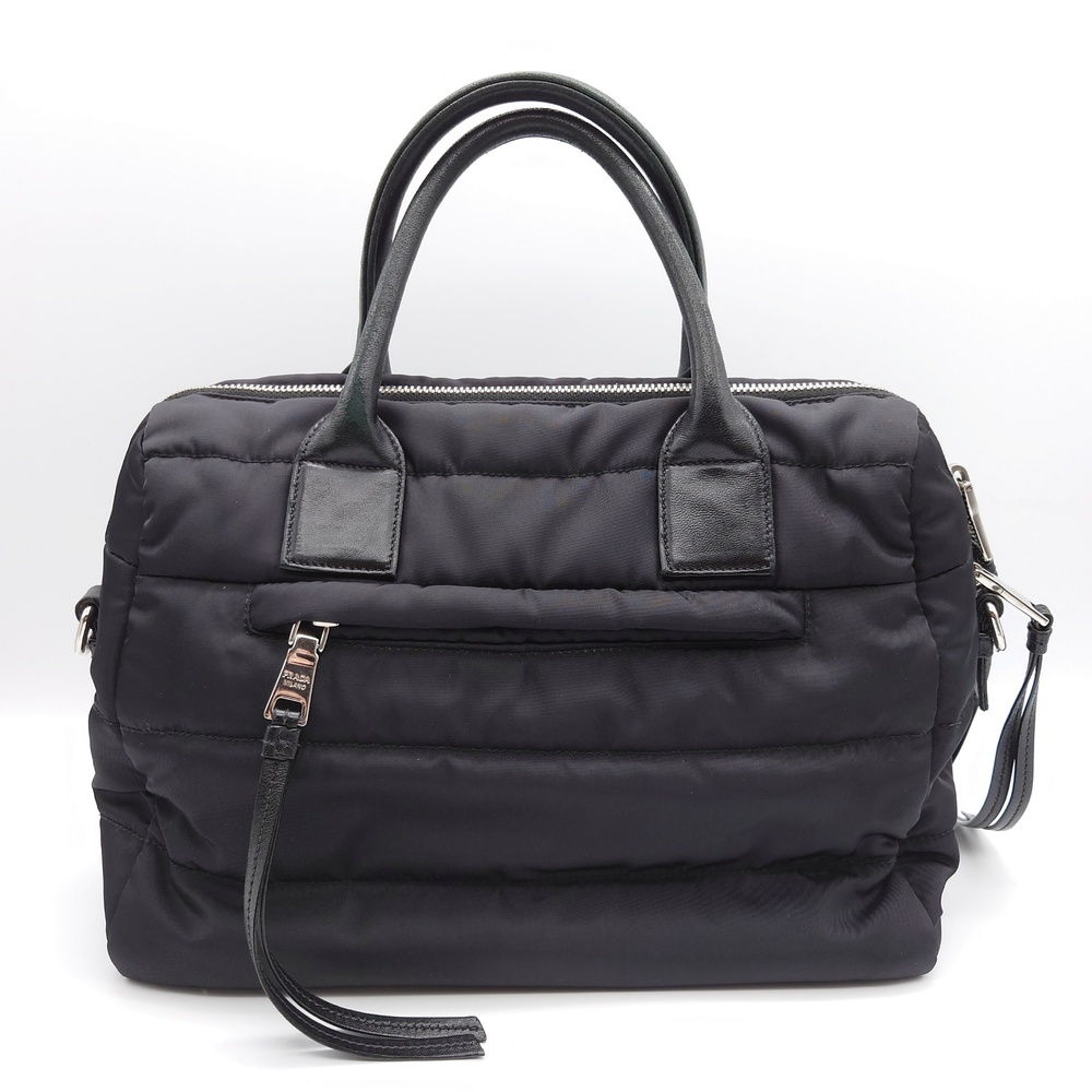 Prada Triangular Plate Logo Chic Functional Leath… - image 3